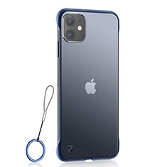 Custodia Silicone Trasparente Ultra Sottile Cover Morbida H02 per Apple iPhone 11 Blu