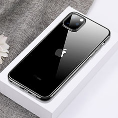 Custodia Silicone Trasparente Ultra Sottile Cover Morbida H02 per Apple iPhone 11 Pro Max Nero