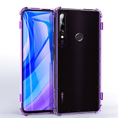 Custodia Silicone Trasparente Ultra Sottile Cover Morbida H02 per Huawei Enjoy 10 Plus Viola