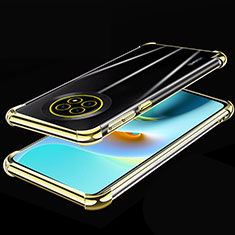 Custodia Silicone Trasparente Ultra Sottile Cover Morbida H02 per Huawei Enjoy 20 Plus 5G Oro