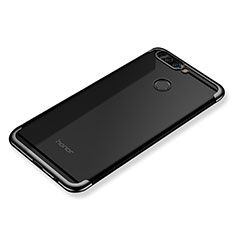 Custodia Silicone Trasparente Ultra Sottile Cover Morbida H02 per Huawei Honor 8 Pro Nero