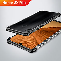 Custodia Silicone Trasparente Ultra Sottile Cover Morbida H02 per Huawei Honor 8X Max Nero
