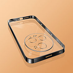 Custodia Silicone Trasparente Ultra Sottile Cover Morbida H02 per Huawei Honor Magic5 Pro 5G Nero