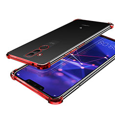 Custodia Silicone Trasparente Ultra Sottile Cover Morbida H02 per Huawei Maimang 7 Rosso