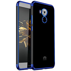 Custodia Silicone Trasparente Ultra Sottile Cover Morbida H02 per Huawei Mate 8 Blu