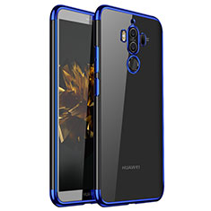 Custodia Silicone Trasparente Ultra Sottile Cover Morbida H02 per Huawei Mate 9 Blu