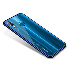 Custodia Silicone Trasparente Ultra Sottile Cover Morbida H02 per Huawei Nova 3e Blu