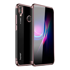 Custodia Silicone Trasparente Ultra Sottile Cover Morbida H02 per Huawei P Smart (2019) Oro Rosa