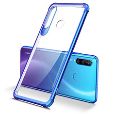 Custodia Silicone Trasparente Ultra Sottile Cover Morbida H02 per Huawei P30 Lite XL Blu