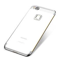 Custodia Silicone Trasparente Ultra Sottile Cover Morbida H02 per Huawei P9 Lite (2017) Argento