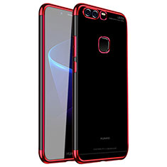 Custodia Silicone Trasparente Ultra Sottile Cover Morbida H02 per Huawei P9 Rosso