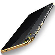 Custodia Silicone Trasparente Ultra Sottile Cover Morbida H02 per Huawei Y6 Prime (2019) Oro