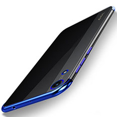 Custodia Silicone Trasparente Ultra Sottile Cover Morbida H02 per Huawei Y6s Blu