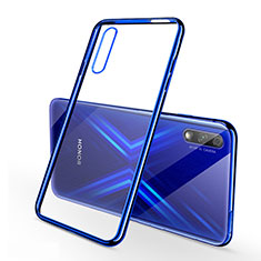 Custodia Silicone Trasparente Ultra Sottile Cover Morbida H02 per Huawei Y9 Prime (2019) Blu