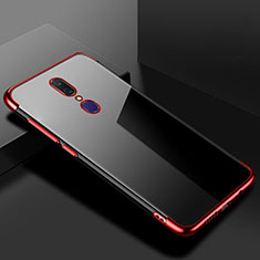 Custodia Silicone Trasparente Ultra Sottile Cover Morbida H02 per Oppo A9X Rosso