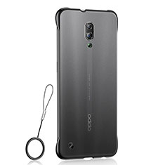 Custodia Silicone Trasparente Ultra Sottile Cover Morbida H02 per Oppo Reno Nero