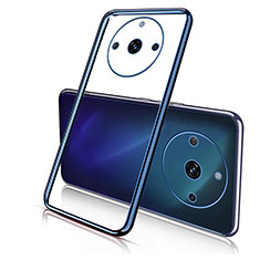 Custodia Silicone Trasparente Ultra Sottile Cover Morbida H02 per Realme 11 Pro 5G Blu