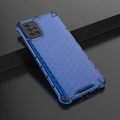 Custodia Silicone Trasparente Ultra Sottile Cover Morbida H02 per Samsung Galaxy A51 5G Blu
