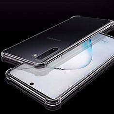 Custodia Silicone Trasparente Ultra Sottile Cover Morbida H02 per Samsung Galaxy Note 10 5G Chiaro