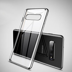 Custodia Silicone Trasparente Ultra Sottile Cover Morbida H02 per Samsung Galaxy S10 Plus Nero