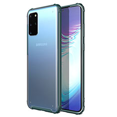 Custodia Silicone Trasparente Ultra Sottile Cover Morbida H02 per Samsung Galaxy S20 Plus 5G Verde