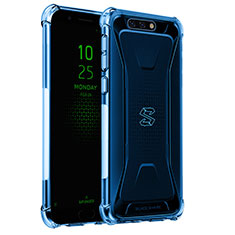 Custodia Silicone Trasparente Ultra Sottile Cover Morbida H02 per Xiaomi Black Shark Blu