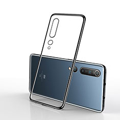 Custodia Silicone Trasparente Ultra Sottile Cover Morbida H02 per Xiaomi Mi 10 Nero