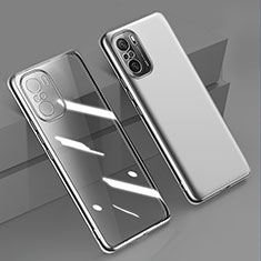 Custodia Silicone Trasparente Ultra Sottile Cover Morbida H02 per Xiaomi Mi 11i 5G Argento
