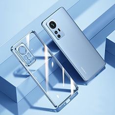 Custodia Silicone Trasparente Ultra Sottile Cover Morbida H02 per Xiaomi Mi 12 5G Blu