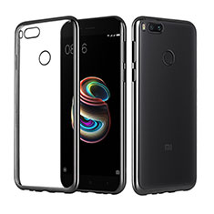 Custodia Silicone Trasparente Ultra Sottile Cover Morbida H02 per Xiaomi Mi 5X Nero