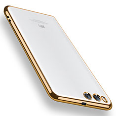 Custodia Silicone Trasparente Ultra Sottile Cover Morbida H02 per Xiaomi Mi 6 Oro