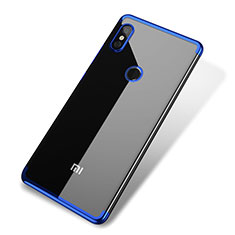 Custodia Silicone Trasparente Ultra Sottile Cover Morbida H02 per Xiaomi Mi 8 Blu