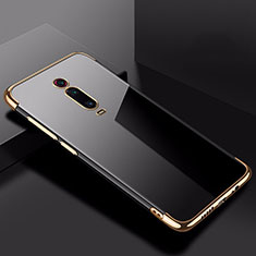 Custodia Silicone Trasparente Ultra Sottile Cover Morbida H02 per Xiaomi Mi 9T Pro Oro