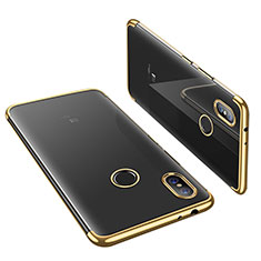 Custodia Silicone Trasparente Ultra Sottile Cover Morbida H02 per Xiaomi Mi A2 Oro