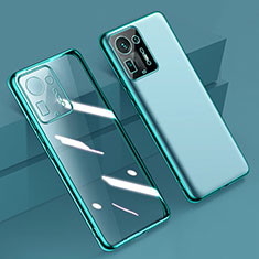 Custodia Silicone Trasparente Ultra Sottile Cover Morbida H02 per Xiaomi Mi Mix 4 5G Verde