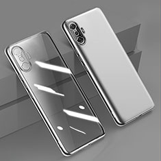 Custodia Silicone Trasparente Ultra Sottile Cover Morbida H02 per Xiaomi Poco F3 GT 5G Argento