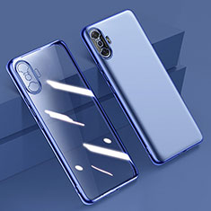 Custodia Silicone Trasparente Ultra Sottile Cover Morbida H02 per Xiaomi Poco F3 GT 5G Blu