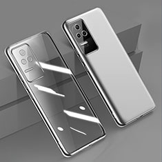 Custodia Silicone Trasparente Ultra Sottile Cover Morbida H02 per Xiaomi Poco F4 5G Argento
