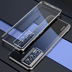 Custodia Silicone Trasparente Ultra Sottile Cover Morbida H02 per Xiaomi Poco F5 Pro 5G Argento