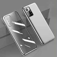 Custodia Silicone Trasparente Ultra Sottile Cover Morbida H02 per Xiaomi Poco X3 GT 5G Argento