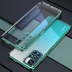 Custodia Silicone Trasparente Ultra Sottile Cover Morbida H02 per Xiaomi Redmi 10 4G Verde