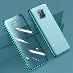 Custodia Silicone Trasparente Ultra Sottile Cover Morbida H02 per Xiaomi Redmi 10X 5G Verde