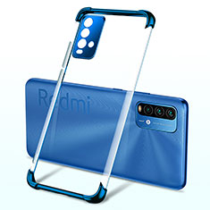 Custodia Silicone Trasparente Ultra Sottile Cover Morbida H02 per Xiaomi Redmi 9T 4G Blu