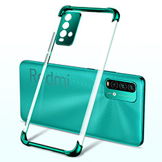 Custodia Silicone Trasparente Ultra Sottile Cover Morbida H02 per Xiaomi Redmi 9T 4G Verde