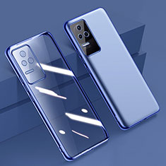 Custodia Silicone Trasparente Ultra Sottile Cover Morbida H02 per Xiaomi Redmi K50 5G Blu