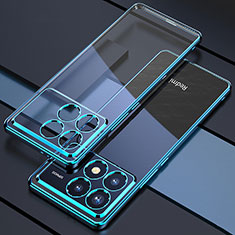 Custodia Silicone Trasparente Ultra Sottile Cover Morbida H02 per Xiaomi Redmi K70 5G Blu