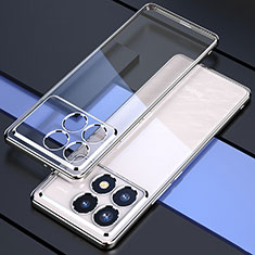 Custodia Silicone Trasparente Ultra Sottile Cover Morbida H02 per Xiaomi Redmi K70E 5G Argento