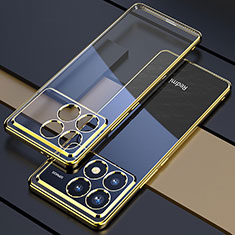 Custodia Silicone Trasparente Ultra Sottile Cover Morbida H02 per Xiaomi Redmi K70E 5G Oro