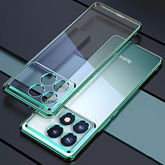 Custodia Silicone Trasparente Ultra Sottile Cover Morbida H02 per Xiaomi Redmi K70E 5G Verde