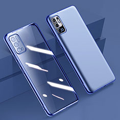 Custodia Silicone Trasparente Ultra Sottile Cover Morbida H02 per Xiaomi Redmi Note 10T 5G Blu